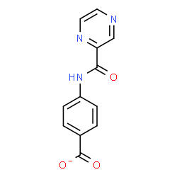 ChemSpider 2D Image | 4-[(2-Pyrazinylcarbonyl)amino]benzoate | C12H8N3O3