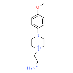 ChemSpider 2D Image | 1-(2-Ammonioethyl)-4-(4-methoxyphenyl)piperazin-1-ium | C13H23N3O