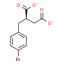 ChemSpider 2D Image | (2R)-2-(4-Bromobenzyl)succinate | C11H9BrO4