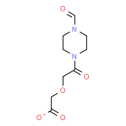 ChemSpider 2D Image | [2-(4-Formyl-1-piperazinyl)-2-oxoethoxy]acetate | C9H13N2O5