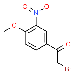 ChemSpider 2D Image | 2-Bromo-1-(4-methoxy-3-nitrophenyl)ethanone | C9H8BrNO4