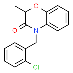 ChemSpider 2D Image | 4-(2-Chloro-benzyl)-2-methyl-4H-benzo[1,4]oxazin-3-one | C16H14ClNO2