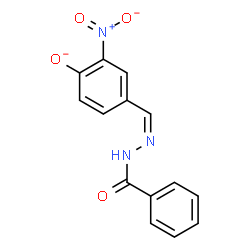 ChemSpider 2D Image | 4-[(Z)-(Benzoylhydrazono)methyl]-2-nitrophenolate | C14H10N3O4