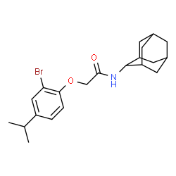 ChemSpider 2D Image | N-(Adamantan-2-yl)-2-(2-bromo-4-isopropylphenoxy)acetamide | C21H28BrNO2