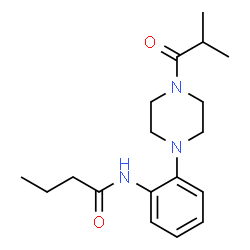 ChemSpider 2D Image | N-[2-(4-Isobutyryl-1-piperazinyl)phenyl]butanamide | C18H27N3O2