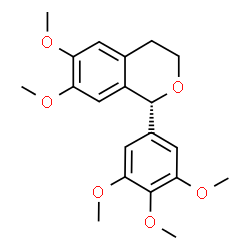 ChemSpider 2D Image | (1R)-6,7-Dimethoxy-1-(3,4,5-trimethoxyphenyl)-3,4-dihydro-1H-isochromene | C20H24O6