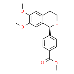 ChemSpider 2D Image | Methyl 4-[(1S)-6,7-dimethoxy-3,4-dihydro-1H-isochromen-1-yl]benzoate | C19H20O5