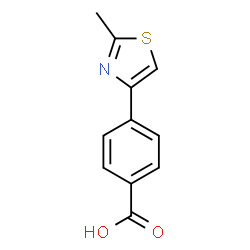 ChemSpider 2D Image | 4-(2-Methylthiazol-4-yl)benzoic acid | C11H9NO2S