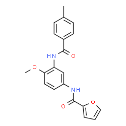 ChemSpider 2D Image | N-{4-Methoxy-3-[(4-methylbenzoyl)amino]phenyl}-2-furamide | C20H18N2O4