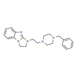 ChemSpider 2D Image | 1-[2-(4-Benzyl-1-piperazinyl)ethyl]-2,3-dihydro-1H-imidazo[1,2-a]benzimidazole | C22H27N5