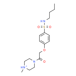 ChemSpider 2D Image | 4-{[4-(Butylsulfamoyl)phenoxy]acetyl}-1-methylpiperazin-1-ium | C17H28N3O4S