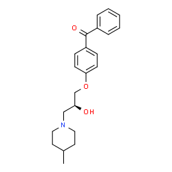 ChemSpider 2D Image | {4-[(2S)-2-Hydroxy-3-(4-methyl-1-piperidinyl)propoxy]phenyl}(phenyl)methanone | C22H27NO3