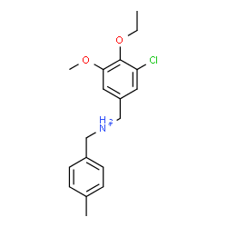 ChemSpider 2D Image | (3-Chloro-4-ethoxy-5-methoxyphenyl)-N-(4-methylbenzyl)methanaminium | C18H23ClNO2