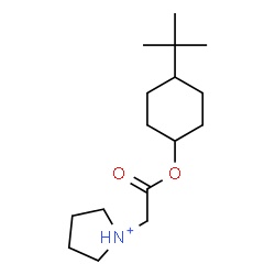 ChemSpider 2D Image | 1-(2-{[4-(2-Methyl-2-propanyl)cyclohexyl]oxy}-2-oxoethyl)pyrrolidinium | C16H30NO2