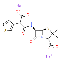 ChemSpider 2D Image | Ticarpen | C15H14N2Na2O6S2