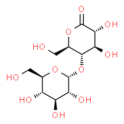 ChemSpider 2D Image | (3R,4R,5S,6R)-3,4-Dihydroxy-6-(hydroxymethyl)-5-{[(2R,3R,4S,5S,6R)-3,4,5-trihydroxy-6-(hydroxymethyl)tetrahydro-2H-pyran-2-yl]oxy}tetrahydro-2H-pyran-2-one | C12H20O11