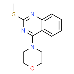 ChemSpider 2D Image | 2-Methylsulfanyl-4-morpholin-4-yl-quinazoline | C13H15N3OS