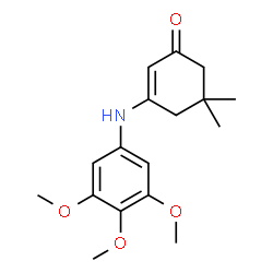 ChemSpider 2D Image | 5,5-Dimethyl-3-[(3,4,5-trimethoxyphenyl)amino]-2-cyclohexen-1-one | C17H23NO4
