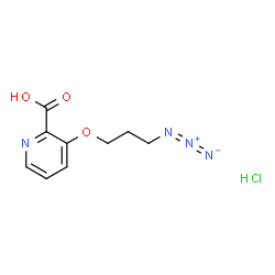 ChemSpider 2D Image | 3-(3-Azidopropoxy)-2-pyridinecarboxylic acid hydrochloride (1:1) | C9H11ClN4O3