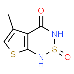 ChemSpider 2D Image | 5-Methyl-1H-thieno[2,3-c][1,2,6]thiadiazin-4(3H)-one 2-oxide | C6H6N2O2S2