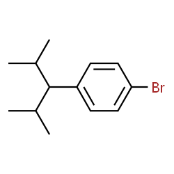 ChemSpider 2D Image | 1-Bromo-4-(2,4-dimethyl-3-pentanyl)benzene | C13H19Br