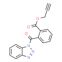 ChemSpider 2D Image | 2-Propyn-1-yl 2-(1H-benzotriazol-1-ylcarbonyl)benzoate | C17H11N3O3
