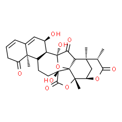ChemSpider 2D Image | (1S,2S,3R,5S,6S,7R,14R,18S,21S,22R,25S)-5,7,18-Trihydroxy-1,14,21,25-tetramethyl-4,20,23-trioxaheptacyclo[20.3.1.1~2,5~.0~3,18~.0~3,21~.0~6,15~.0~9,14~]heptacosa-8,10-diene-13,19,24,27-tetrone | C28H32O10