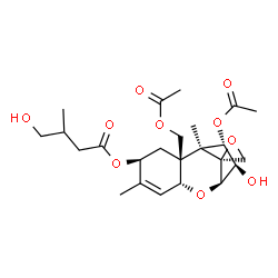 ChemSpider 2D Image | (3alpha,4beta,8alpha)-4,15-Diacetoxy-3-hydroxy-12,13-epoxytrichothec-9-en-8-yl 4-hydroxy-3-methylbutanoate | C24H34O10