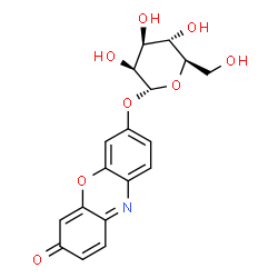 ChemSpider 2D Image | 3-Oxo-3H-phenoxazin-7-yl alpha-D-mannopyranoside | C18H17NO8