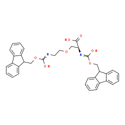 ChemSpider 2D Image | N-[(9H-Fluoren-9-ylmethoxy)(hydroxy)methylene]-O-(2-{[(9H-fluoren-9-ylmethoxy)(hydroxy)methylene]amino}ethyl)serine | C35H32N2O7