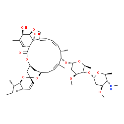 ChemSpider 2D Image | (1'R,2S,4'S,5S,6R,8'R,10'Z,12'S,13'S,14'Z,20'R,21'R,24'S)-6-[(2S)-2-Butanyl]-21',24'-dihydroxy-5,11',13',22'-tetramethyl-2'-oxo-5,6-dihydrospiro[pyran-2,6'-[3,7,19]trioxatetracyclo[15.6.1.1~4,8~.0~20,
24~]pentacosa[10,14,16,22]tetraen]-12'-yl 2,6-dideoxy-3-O-methyl-4-O-[2,4,6-trideoxy-3-O-methyl-4-(methylamino)-alpha-L-arabino-hexopyranosyl]-alpha-L-arabino-hexopyranoside | C49H75NO13