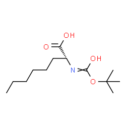 ChemSpider 2D Image | (2R)-2-({Hydroxy[(2-methyl-2-propanyl)oxy]methylene}amino)octanoic acid | C13H25NO4
