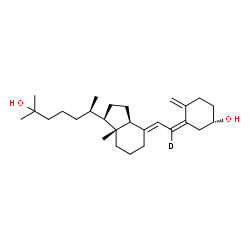 ChemSpider 2D Image | (3S,5Z,7E)-(6-~2~H)-9,10-Secocholesta-5,7,10-triene-3,25-diol | C27H43DO2