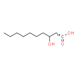 ChemSpider 2D Image | 3-Hydroxy(1-~14~C)decanoic acid | C914CH20O3
