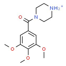 ChemSpider 2D Image | 4-(3,4,5-Trimethoxybenzoyl)piperazin-1-ium | C14H21N2O4