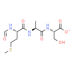 ChemSpider 2D Image | N-Formyl-L-methionyl-N-[(1S)-1-carboxylato-2-hydroxyethyl]-L-alaninamide | C12H20N3O6S