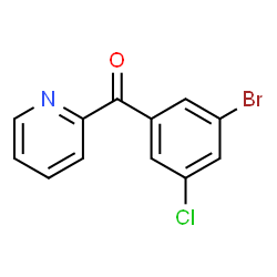 ChemSpider 2D Image | (3-Bromo-5-chlorophenyl)(2-pyridinyl)methanone | C12H7BrClNO