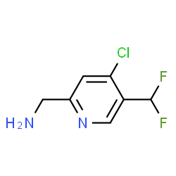 ChemSpider 2D Image | 1-[4-Chloro-5-(difluoromethyl)-2-pyridinyl]methanamine | C7H7ClF2N2