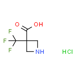 ChemSpider 2D Image | 3-(Trifluoromethyl)azetidine-3-carboxylic acid hydrochloride | C5H7ClF3NO2