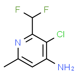 ChemSpider 2D Image | 3-Chloro-2-(difluoromethyl)-6-methyl-4-pyridinamine | C7H7ClF2N2