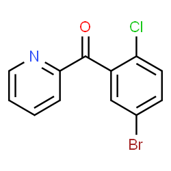 ChemSpider 2D Image | (5-Bromo-2-chlorophenyl)(2-pyridinyl)methanone | C12H7BrClNO