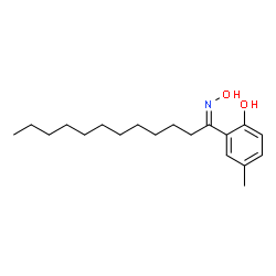 ChemSpider 2D Image | 2-[(1Z)-N-Hydroxydodecanimidoyl]-4-methylphenol | C19H31NO2