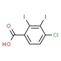 ChemSpider 2D Image | 4-Chloro-2,3-diiodobenzoic acid | C7H3ClI2O2