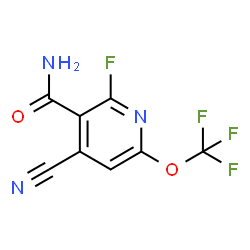 ChemSpider 2D Image | 4-Cyano-2-fluoro-6-(trifluoromethoxy)nicotinamide | C8H3F4N3O2