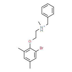 ChemSpider 2D Image | N-Benzyl-2-(2-bromo-4,6-dimethylphenoxy)-N-methylethanaminium | C18H23BrNO
