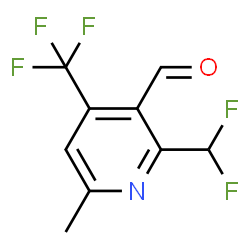 ChemSpider 2D Image | 2-(Difluoromethyl)-6-methyl-4-(trifluoromethyl)nicotinaldehyde | C9H6F5NO