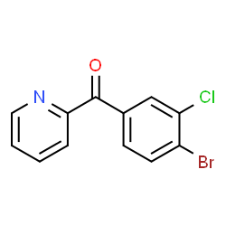 ChemSpider 2D Image | (4-Bromo-3-chlorophenyl)(2-pyridinyl)methanone | C12H7BrClNO
