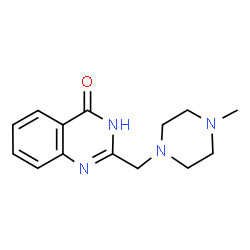 ChemSpider 2D Image | 2-[(4-Methyl-1-piperazinyl)methyl]-4(1H)-quinazolinone | C14H18N4O