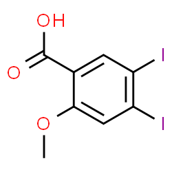 ChemSpider 2D Image | 4,5-Diiodo-2-methoxybenzoic acid | C8H6I2O3