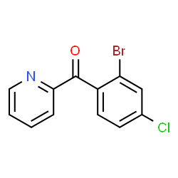 ChemSpider 2D Image | (2-Bromo-4-chlorophenyl)(2-pyridinyl)methanone | C12H7BrClNO